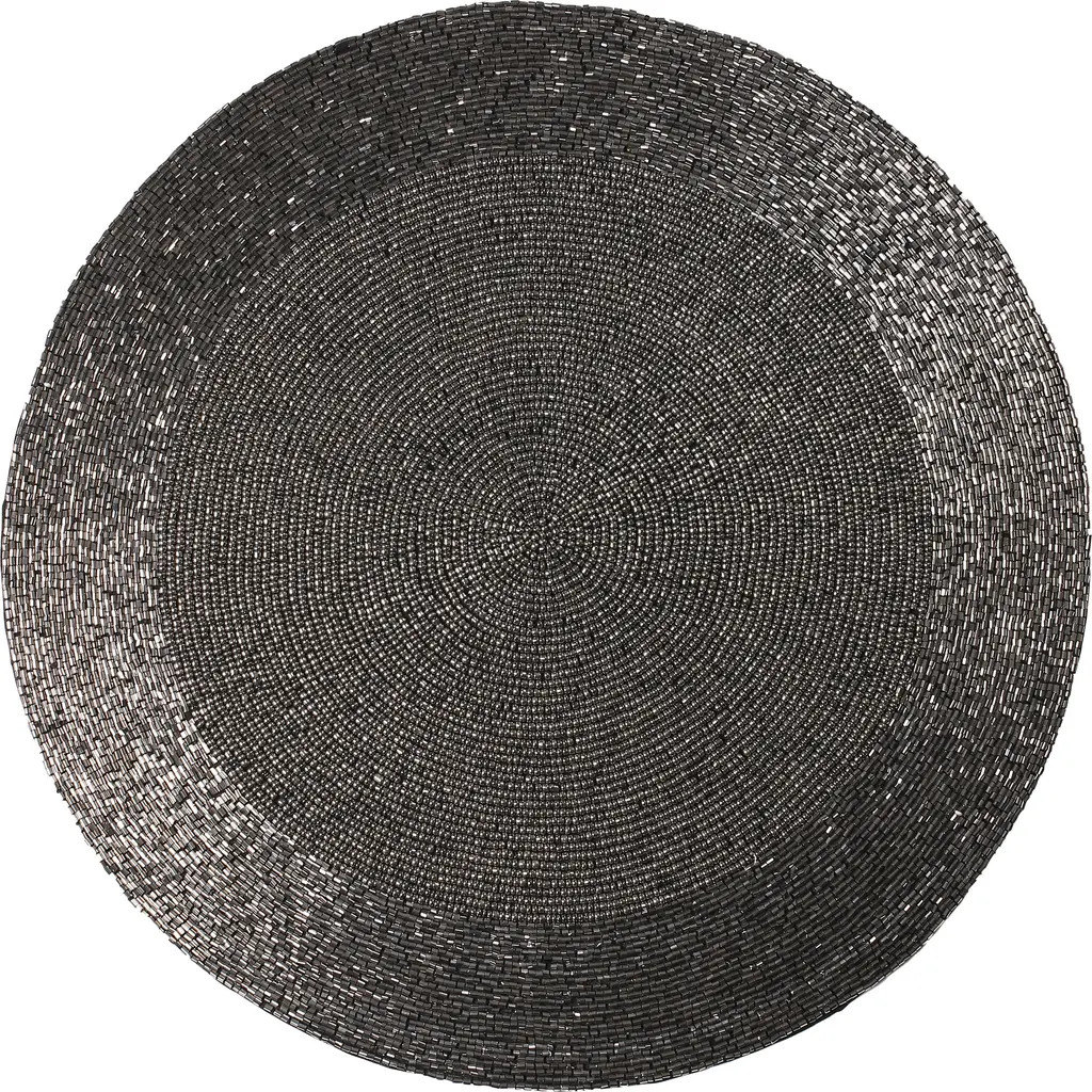 Tiramisu Jewel Beaded Placemat in Gunmetal at Nordstrom Rack | Nordstrom Rack