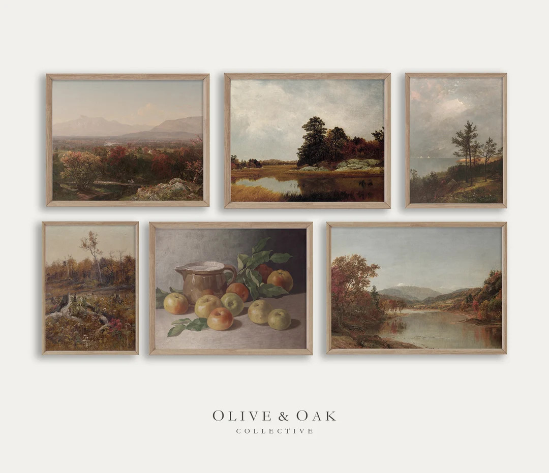 Moody Autumn Gallery Wall Print SET / Fall Country Landscape - Etsy | Etsy (US)