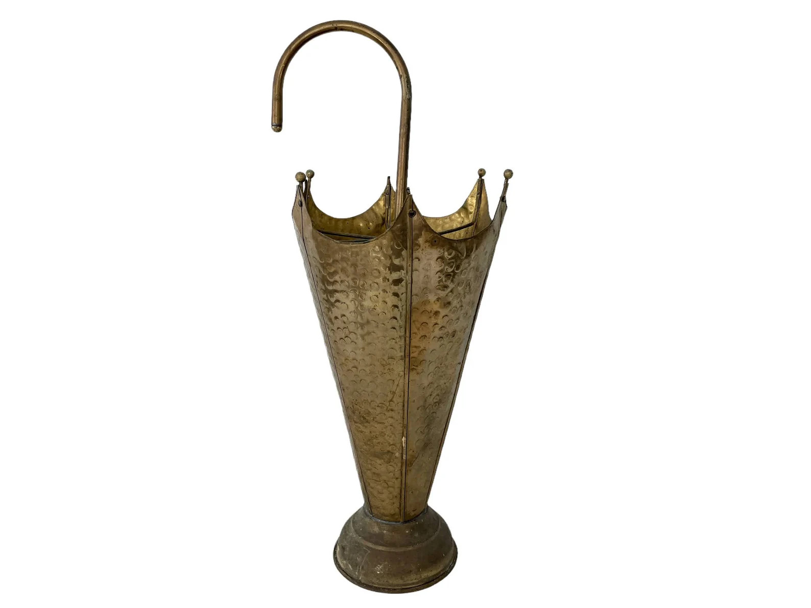 Vintage French Brass Metal Umbrella Walking Stick Stand Storage Pot Container Display Hallway Pro... | Etsy (US)