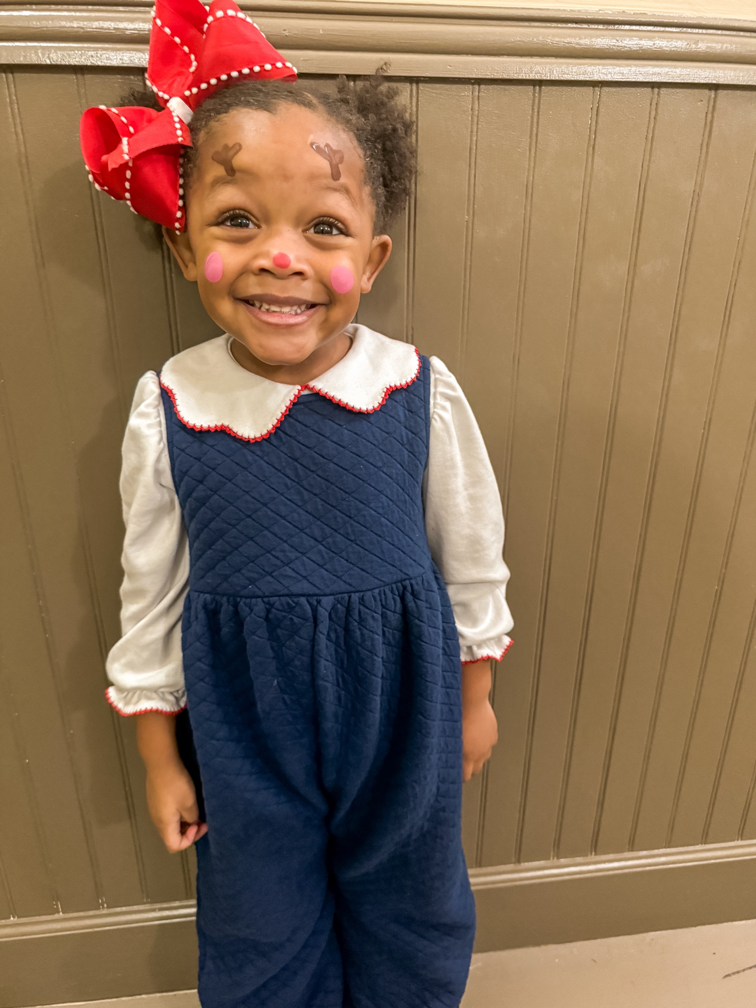 Rudolph the Red Nose Reindeer had a blast at the Holly Jolly Christmas Trolley 🚎🎄 Her quilted Beaufort Bonnet romper was perfect for the evening. It kept her nice and warm. ❤️ #beaufortbonnet #tbbcchristmas #classicstyle #classicchildrensclothing 

#LTKsalealert #LTKHoliday #LTKkids