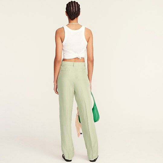 J.Crew: Drapey Eco Cupro Trouser For Women | J.Crew US