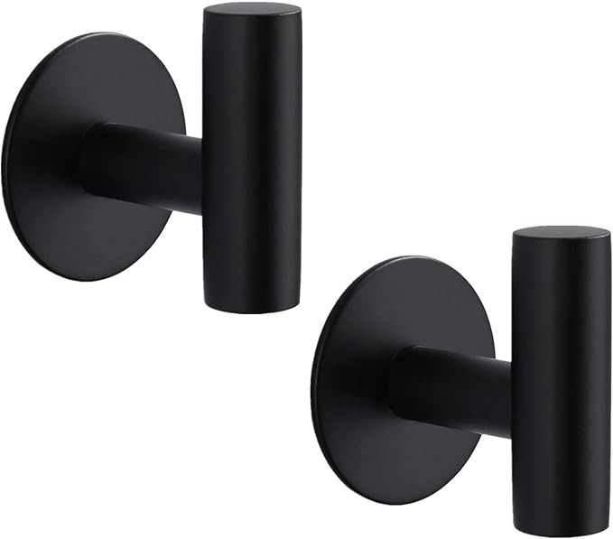 Adhesive Hooks Heavy Duty Wall Hooks Stainless Steel Waterproof Shower Hook, Adhesive Holder Coat... | Amazon (US)