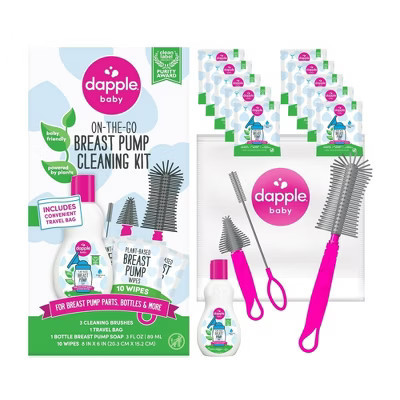 Dapple On the Go Breast Pump & Baby Bottle Cleaning Kit: Multi-Surface Cleaning Tools, General Plastic Material | Target