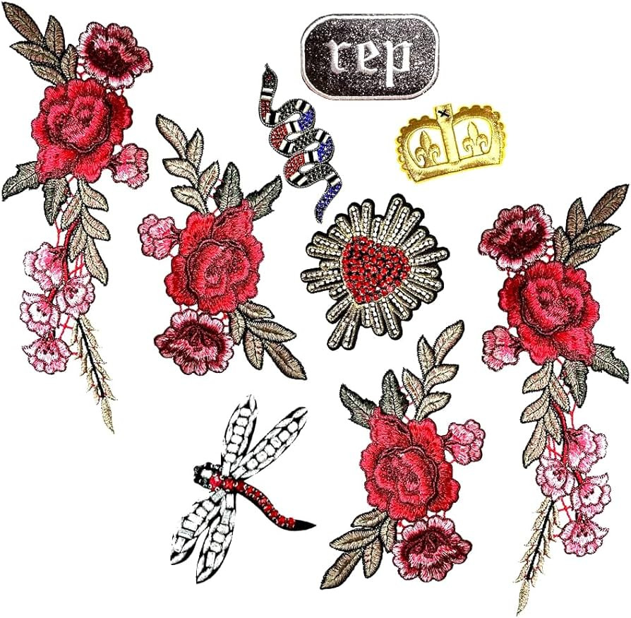 Creative Christmas Gifts for Swiftie, 9 pcs Pack Swiftie Embroidered Patches. Sacred Heart, Snake... | Amazon (US)