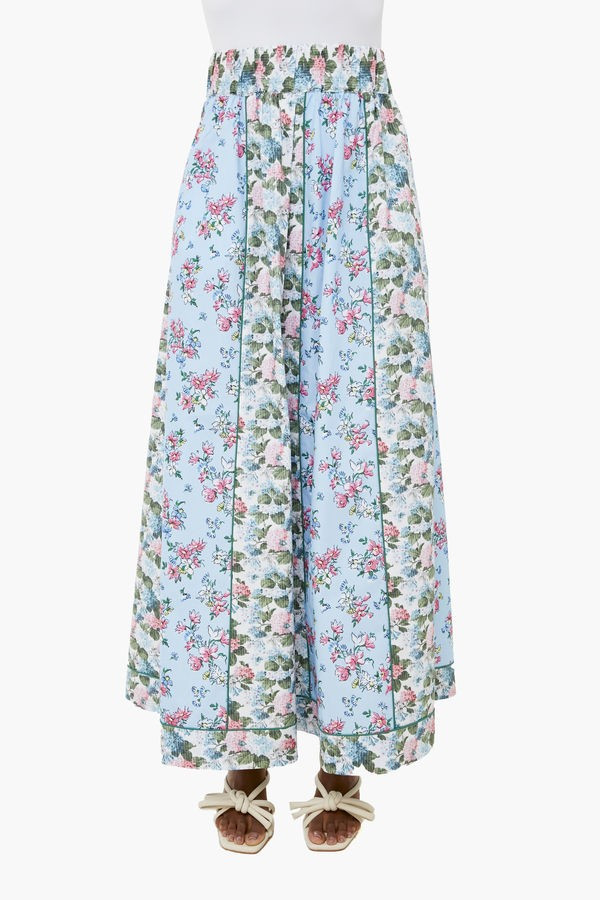 Pinstriped Hydrangeas Serena Skirt | Tuckernuck (US)