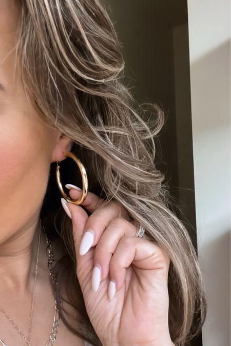 My favorite lightweight gold hoop earrings are restocked! Amazon accessories, gold hoops, hoop earrings, I love how lightweight these earrings are. I almost forget I’m wearing them. Perfect to throw on to pull any look together. These are the 50mm size. Amazon find, accessories, #LaidbackLuxeLife

Follow me for more fashion finds, beauty faves, lifestyle, home decor, sales and more! So glad you’re here!! XO, Karma

#LTKStyleTip #LTKFindsUnder50