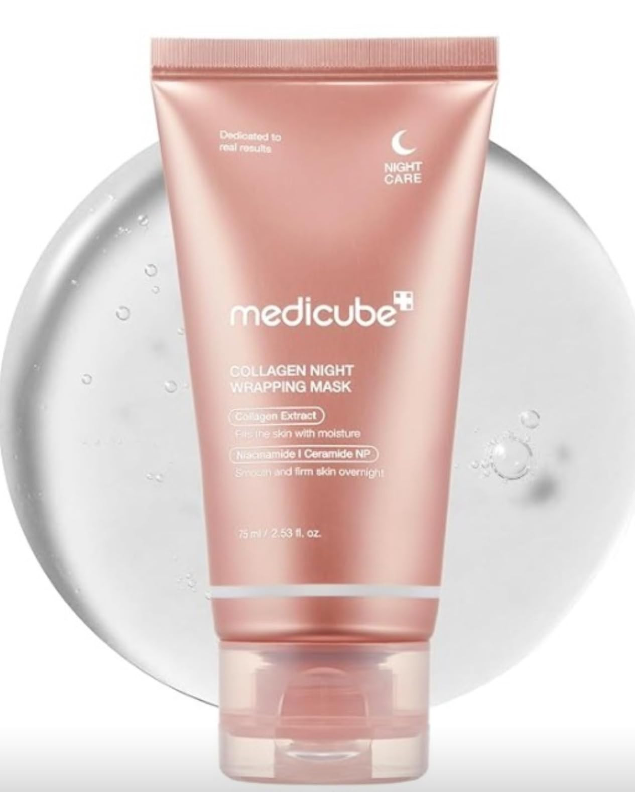 medicube Collagen Overnight Wrapping Peel Off Facial Mask Pack - Elasticity & Hydration Care, Reduces Sagging & Dullness - Hydrolyzed Collagen For Glowing Skin - Korean Skin Care, 2.53 fl.oz | Amazon (US)