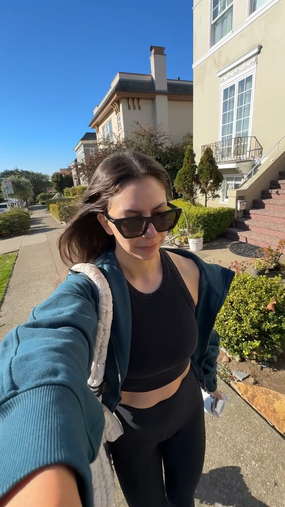 Lululemon scuba hoodie- xs/s
Alo bra top- medium
Abercrombie leggings- small short
YSL sunglasses 
Target puffer tote bag
New balance 9060 sneakers

Petite, active wear, teal blue, cat eye sunglasses, Pilates outfit, barre outfit, athleisure 

#LTKfitnessgoals #LTKActive #LTKPetite