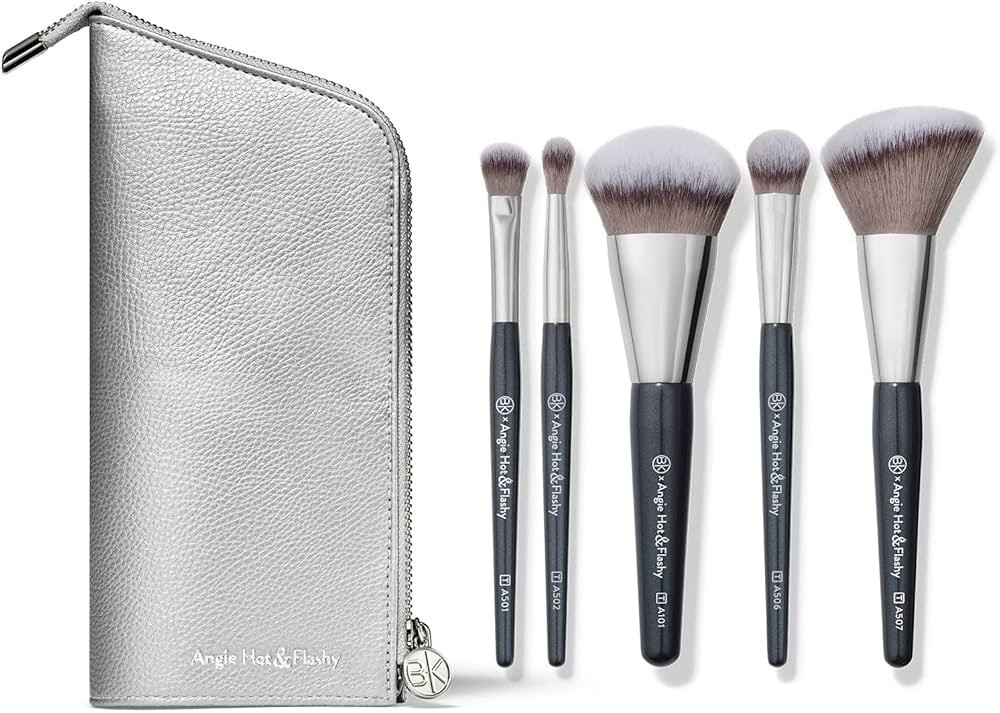 BK BEAUTY BRUSHES - ANGIE HOT & FLASHY Travel Brush Set with Pouch - Foundation Makeup Brushes - ... | Amazon (US)