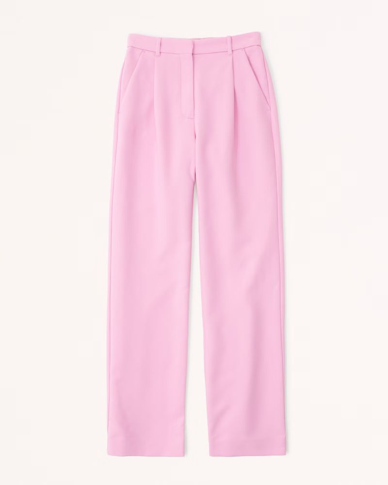 Tailored Relaxed Straight Pant | Abercrombie & Fitch (US)