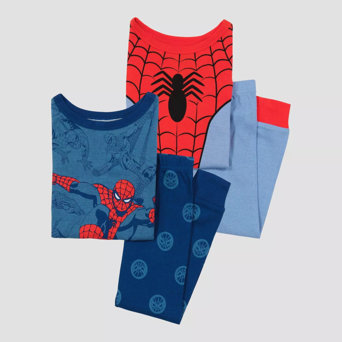 Toddler Boys' 4pc Marvel Spider-Man Cosplay Snug Fit Pajama Set - Red 4T | Target