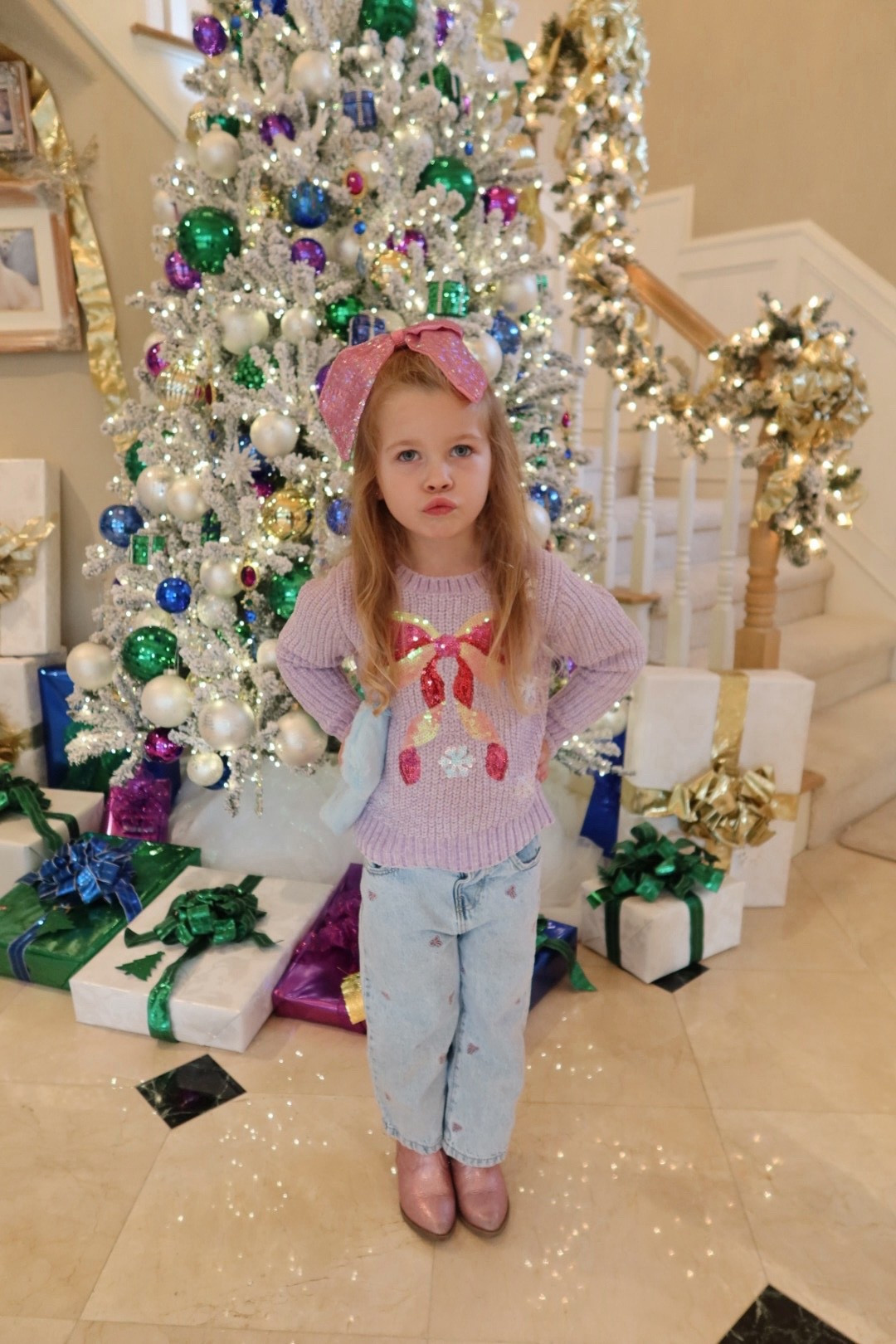 Toddler girl sweater on clearance for only $9!!! 66% off 🎀💜❄️ 

#LTKHoliday #LTKKids #LTKSaleAlert