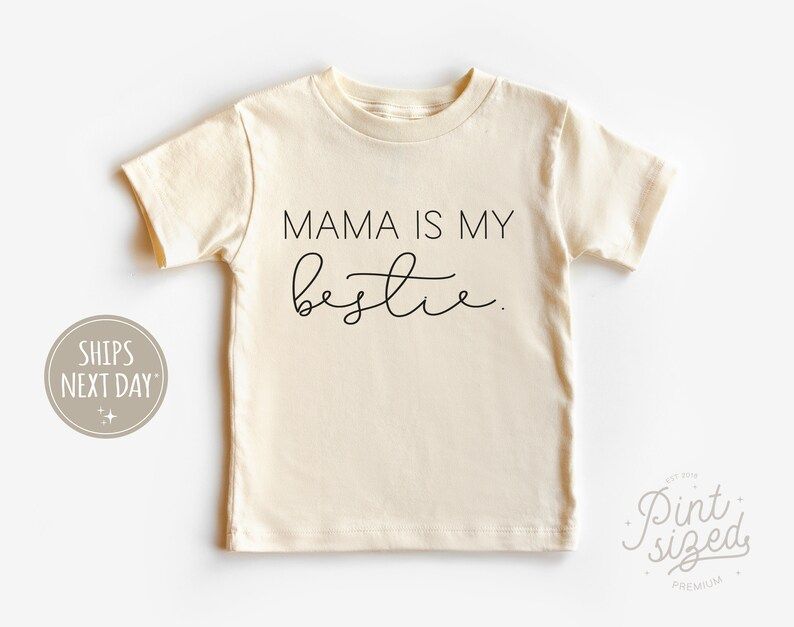 Mama Is My Bestie Toddler Shirt - Vintage Kids Shirt - Cute Natural Toddler Tee | Etsy (US)