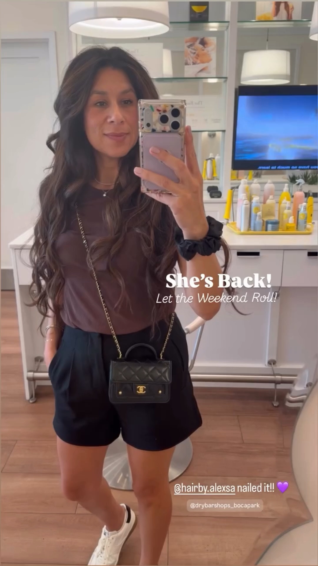 She’s Back!  Let the Weekend Roll!  @hairby.alexsa nailed it!! 💜

Casual OOTD 
Mom Fit 
This is 40 
Spring Fit 

#LTKootd #LTKOver40 #LTKdayinmylife