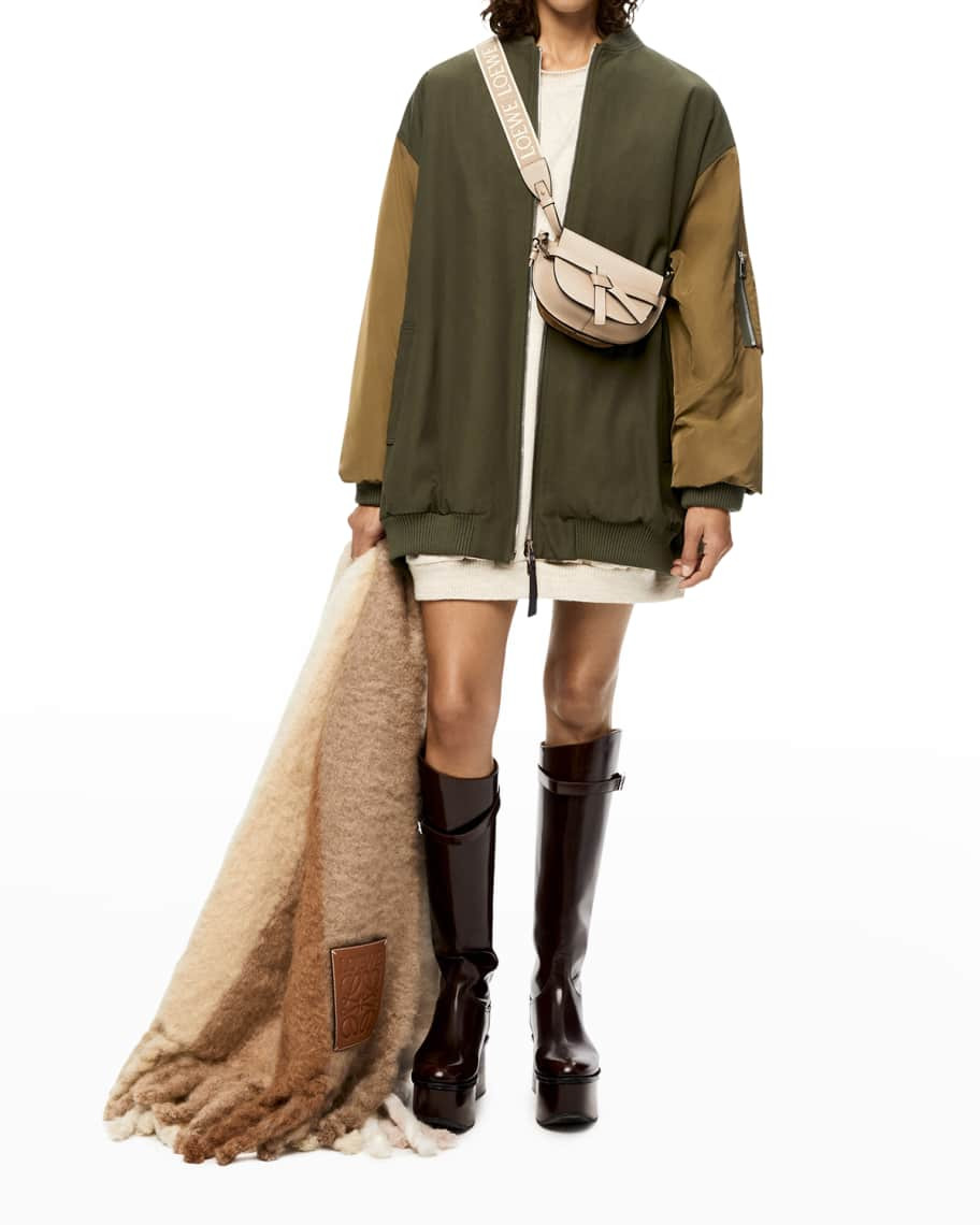 Loewe Oversized Bicolor Bomber Jacket | Neiman Marcus