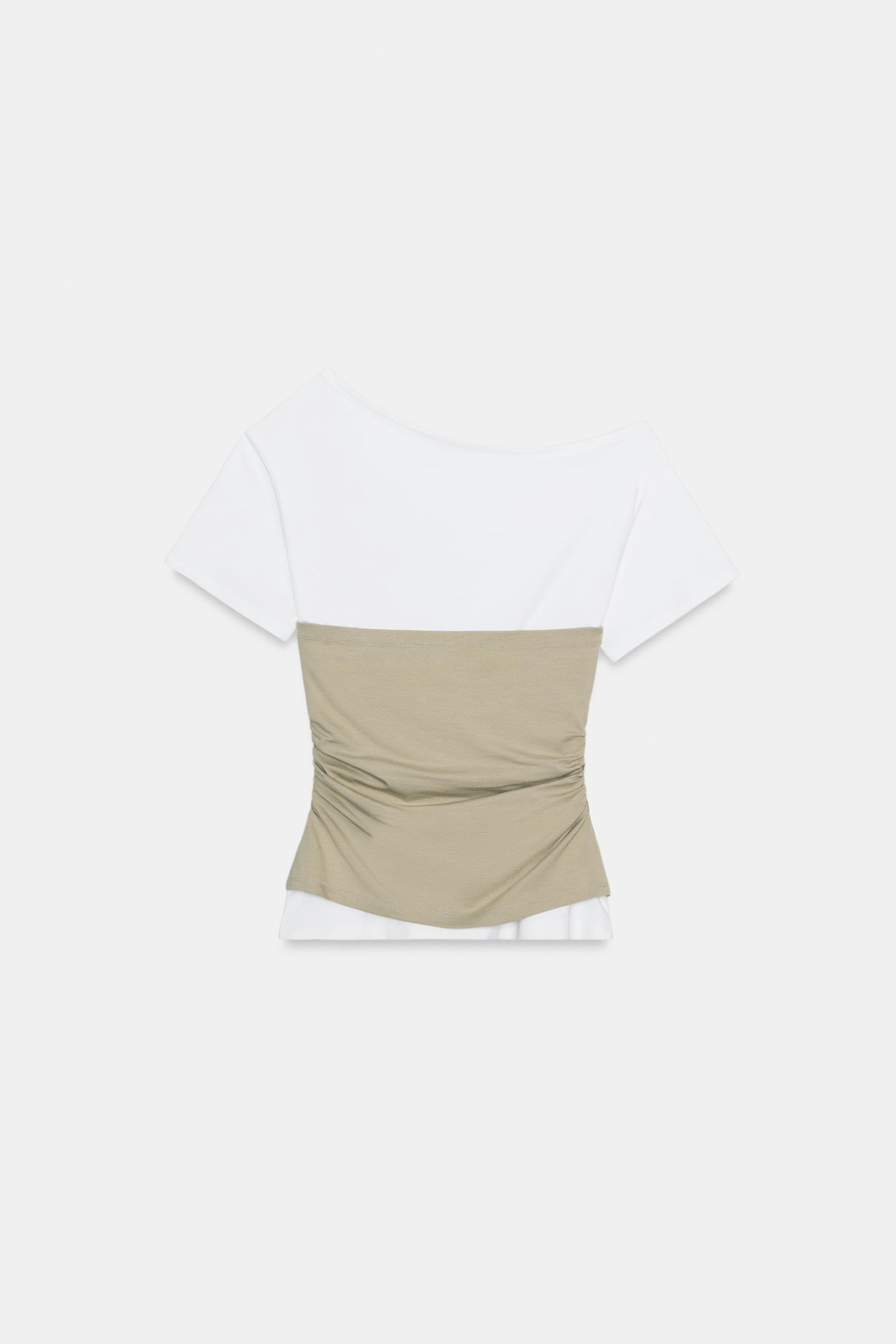 ASYMMETRIC RUCHED TOP | Zara US
