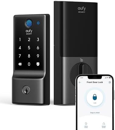 eufy Security Smart Lock C220, Fingerprint Keyless Entry Door Lock, Built-in Wi-Fi, App Remote Co... | Amazon (US)
