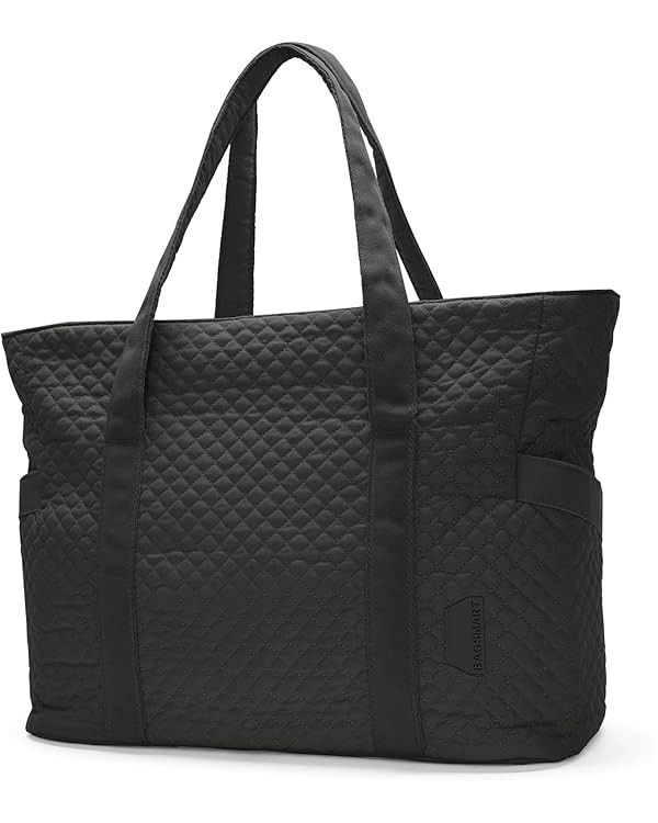 BAGSMART Large Tote Bag For Women, Travel Shoulder Bag Top Handle Handbag with Yoga Mat Buckle fo... | Amazon (US)