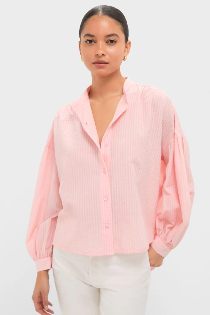 White Shadow Stripe Juliette Button Down | Tuckernuck (US)