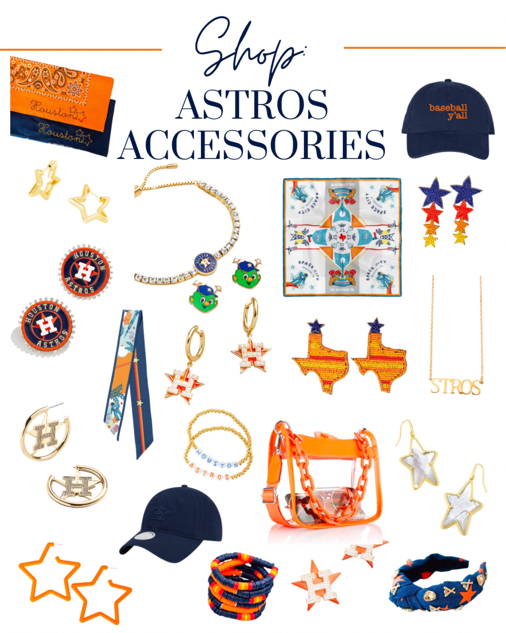 Sparkle and Shine for the Stros! ✨⚾️ Sharing all my favorite Astros jewelry, perfect for sporting during the playoffs! 🏆🎉 Shop my LTK and cheer on the Stros in style.