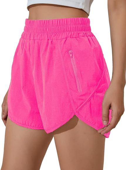 BMJL Women's Running Shorts High Waisted Sporty Workout Shorts Quick Dry Athletic Shorts with Poc... | Amazon (US)
