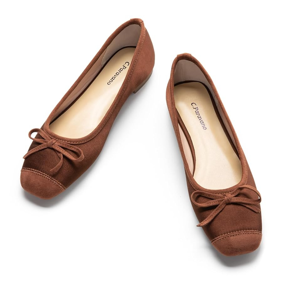 C.Paravano Ballet Flats | Flats for Women | Square Toe Flat | Ballet Shoes for Women | Flats Shoe... | Amazon (US)