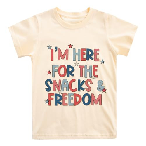 Boys 4th of July Shirt American Flag T-Shirts for Kids Toddler Patriotic Tee Tops Girls Independe... | Amazon (US)