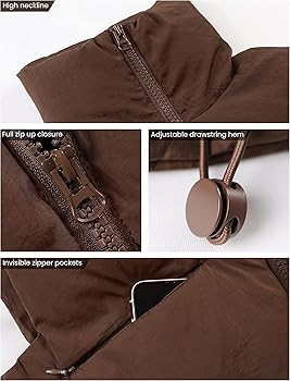 Yidarer Women's Full Zip Up Warm Crop Vest Sleeveless Puffer Vest Lightweight Padded Gilet | Amazon (US)