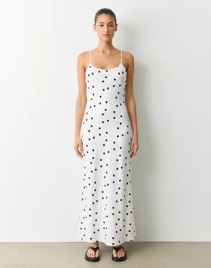 Print Linen Blend Slip Maxi Dress | Glassons (Australia)