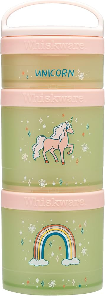 Whiskware Stackable Snack Containers for Kids and Toddlers, 3 Stackable Snack Cups for School or ... | Amazon (US)