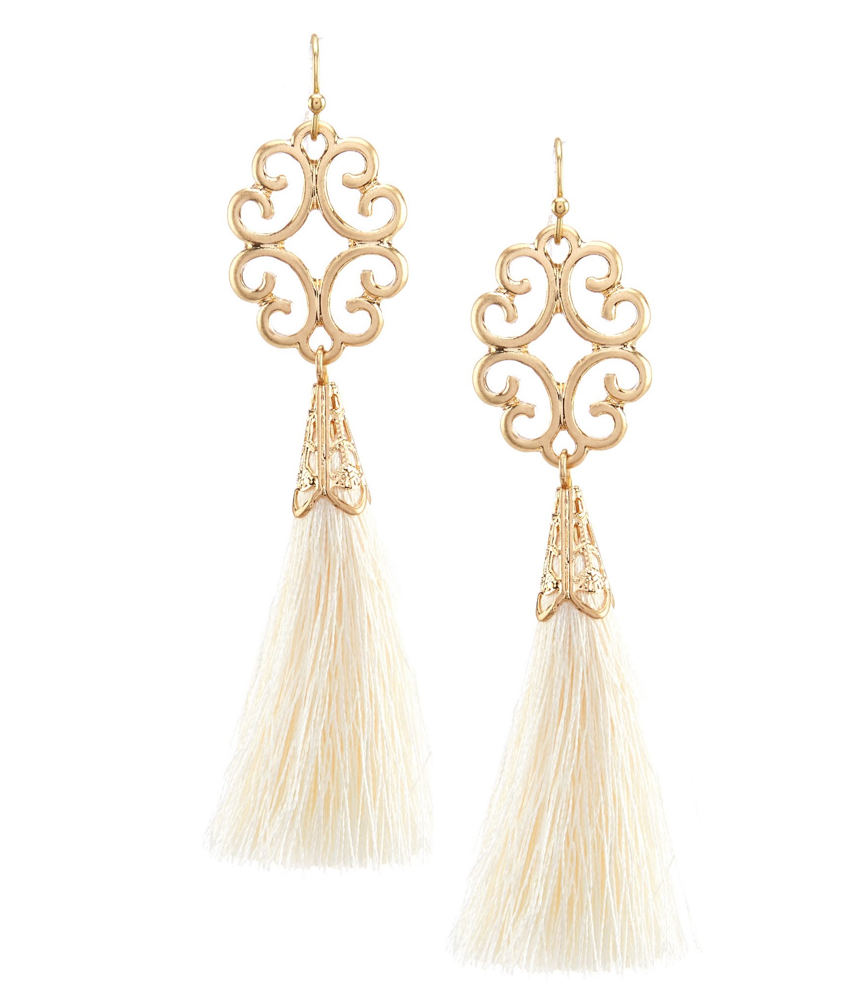 Southern Living Filigree Tassel Statement Earrings | Dillard's | Dillards