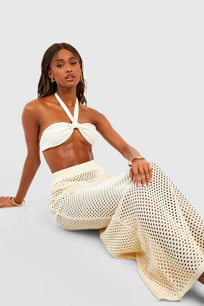Crochet Maxi Beach Skirt | Boohoo.com (UK & IE)