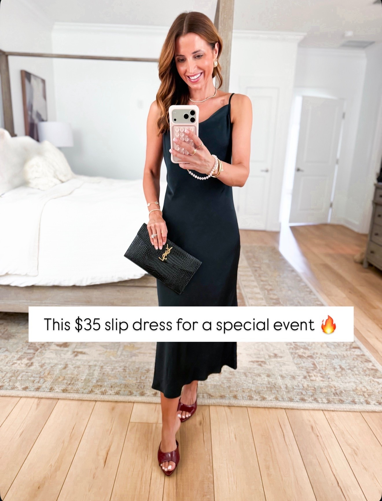 New at target, the prettiest $35 slip dress for a wedding or special event! Wearing XS with adjustable straps. Size down if in-between. Cocktail dress. Little black dress. Kitten heels are TTS.

#LTKootd #LTKgrwm #LTKWedding