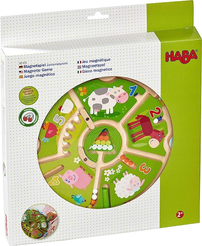 HABA Number Maze Magnetic Game STEM Toy Encourages Color Recognition, Fine Motor & Counting | Amazon (US)