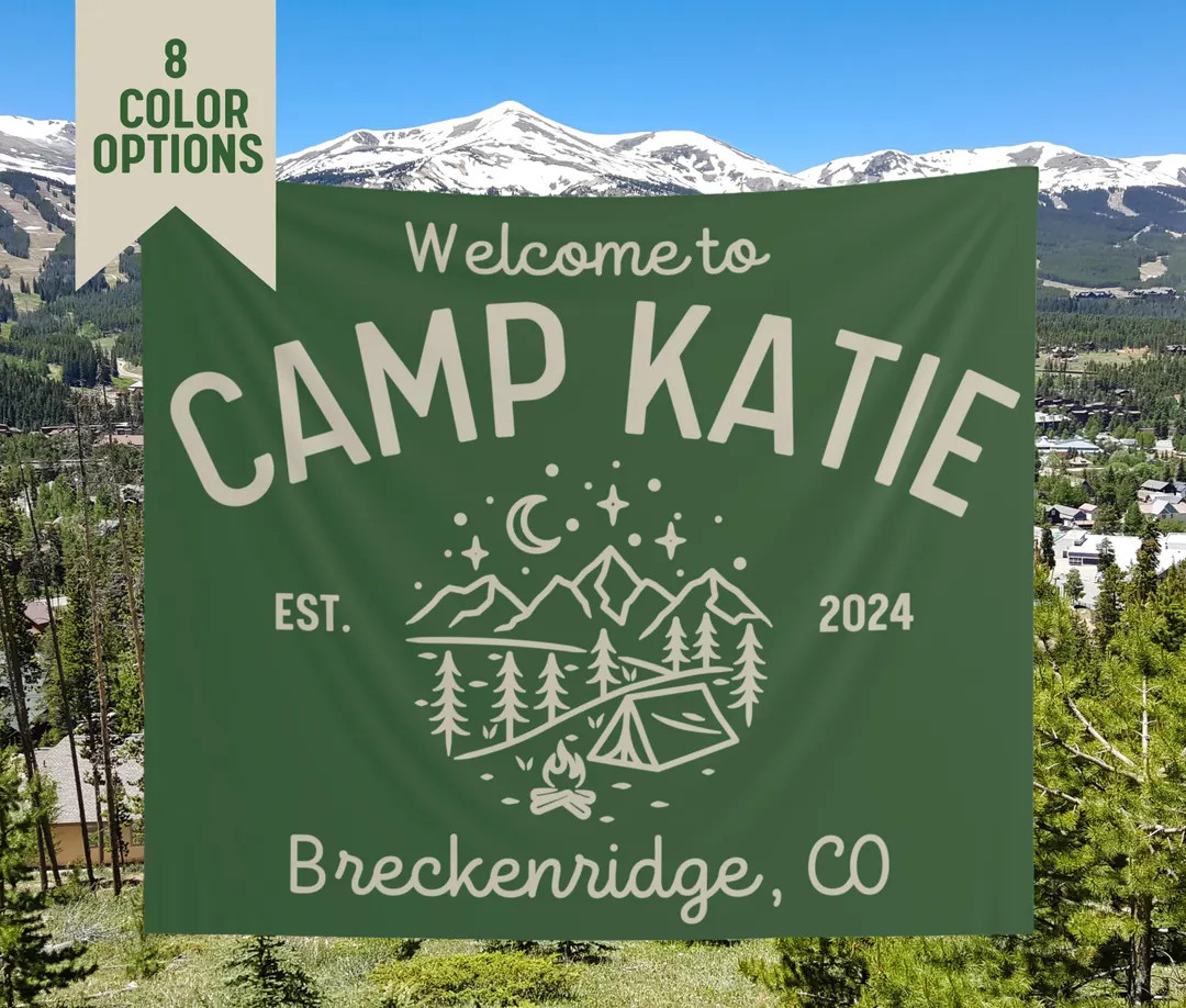 Custom Camp Bachelorette Party Photo Backdrop, Camp Birthday Party Banner, Bachelorette Party Ban... | Etsy (US)