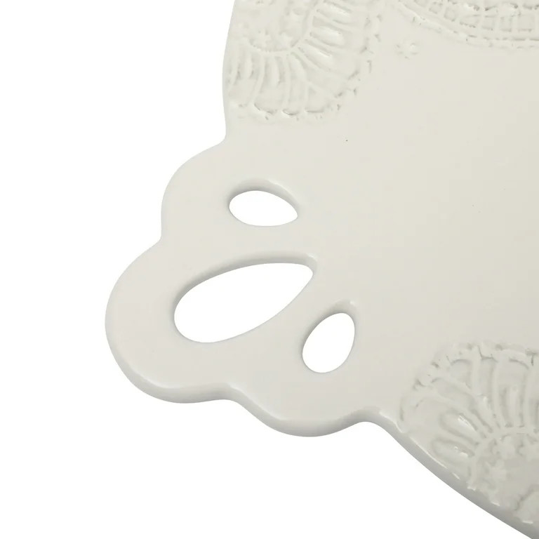 The Pioneer Woman Vintage Lace Stoneware Serving Board, Linen | Walmart (US)