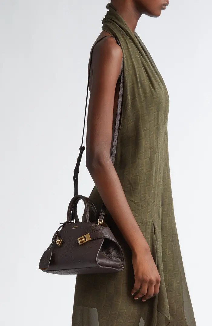 FERRAGAMO Mini Hug Soft Leather Top Handle Bag | Nordstrom | Nordstrom