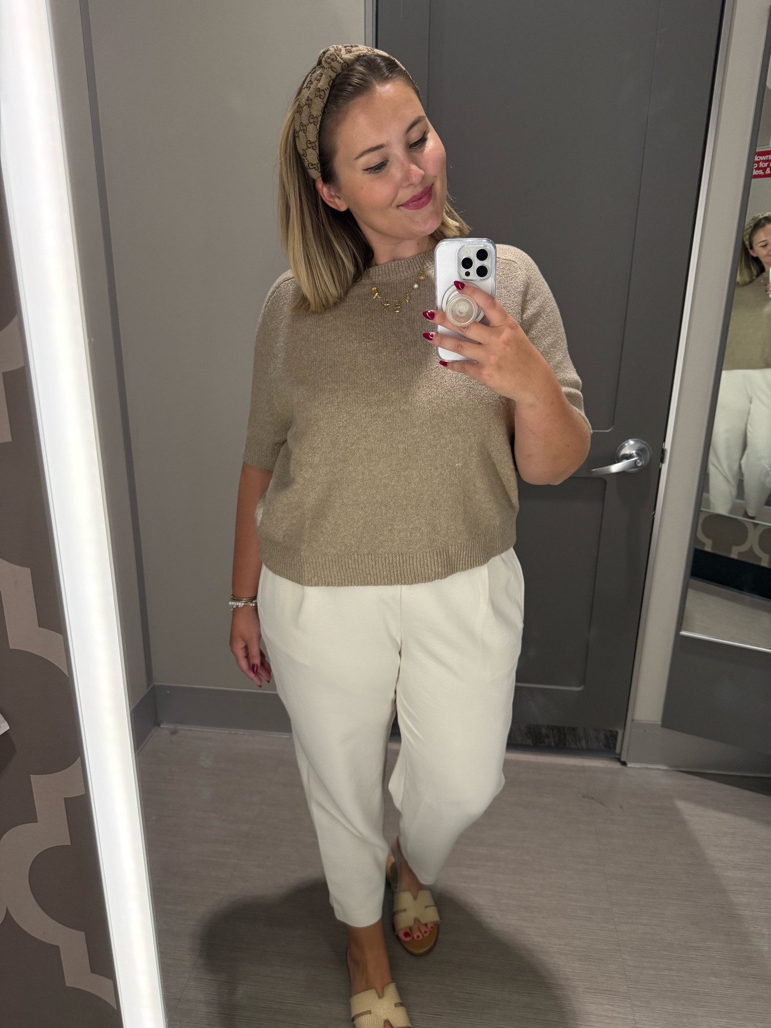 Elevated cream slacks with pleated detail and the softest tshirt sweater in a light coffee color! 

Wearing an XXL in both 

#LTKFindsUnder50 #LTKSaleAlert #LTKSeasonal