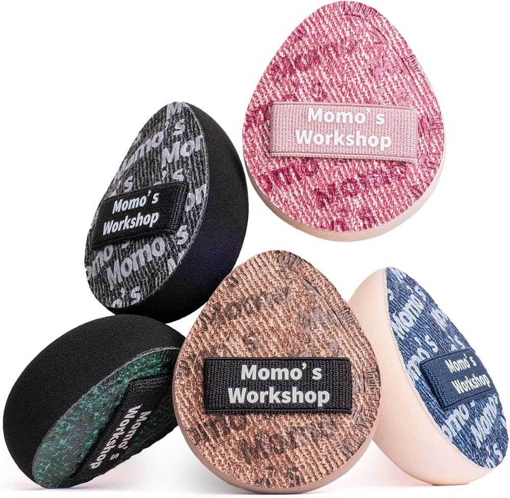 Momo's Workshop Mini Denim Makeup Sponge Set, 5Pcs Multi-Use Precision Mini Makeup Blenders for C... | Amazon (US)