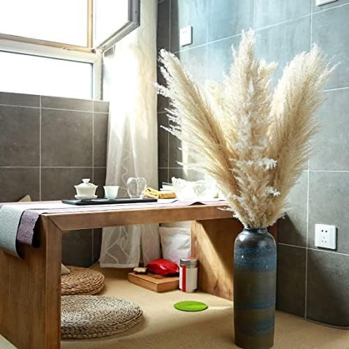 8-Pack Pampas Grass Decor Bundle of 8 Pieces 36'' Tall Large Fluffy Boho Artificial Grass Dried P... | Amazon (US)