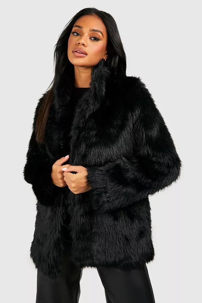 Luxe Faux Fur Coat | boohoo (US & Canada)