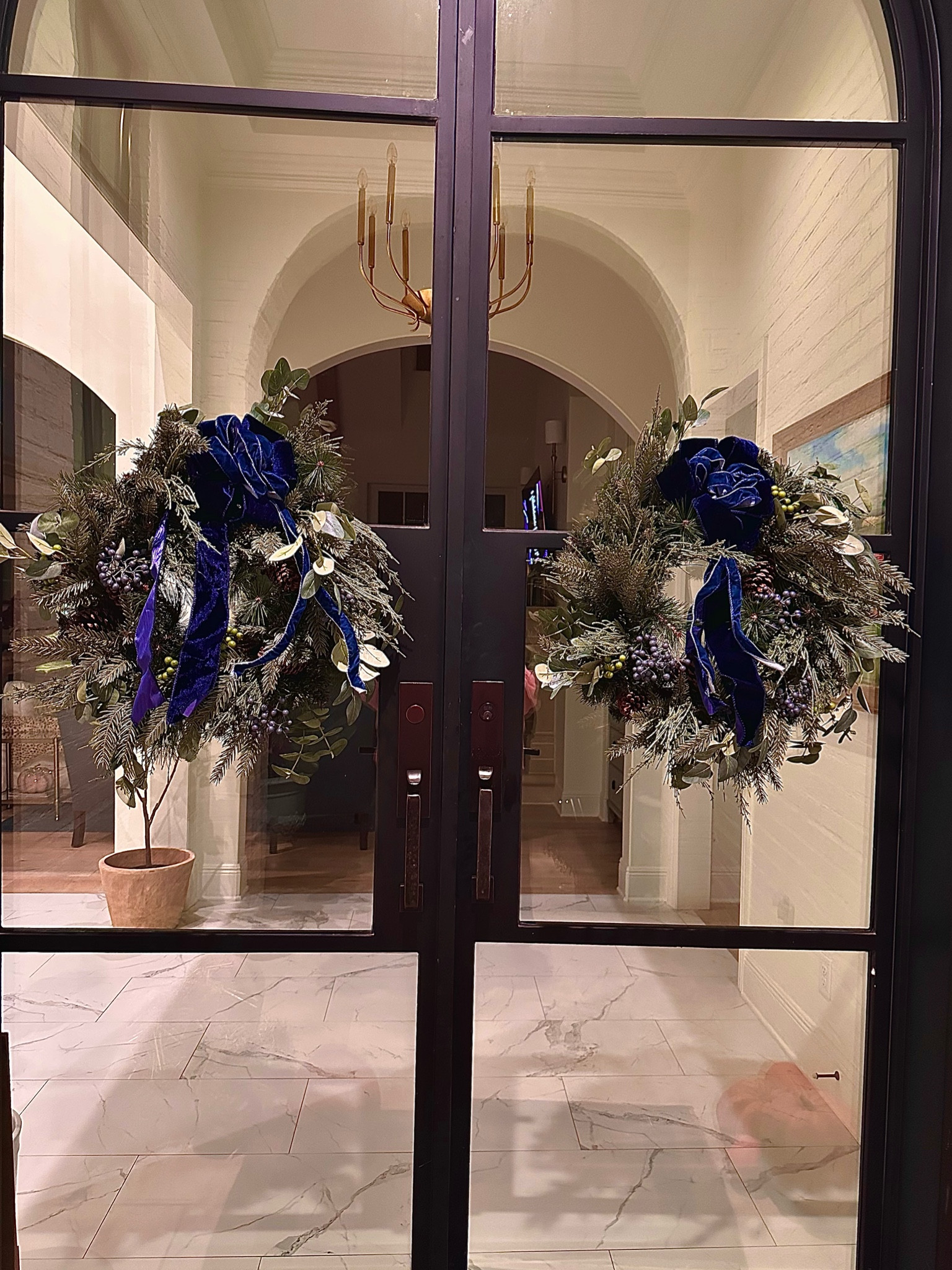 Door Christmas wreath. They do light up. 

#LTKSeasonal #LTKhome #LTKHoliday