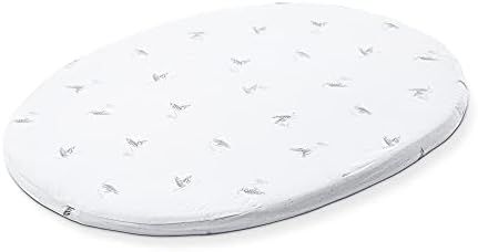 Stokke Sleepi Mini Fitted Sheet by Pehr, Stork - Soft, 100% Organic Fitted Sheets - Made for Oval Sl | Amazon (US)