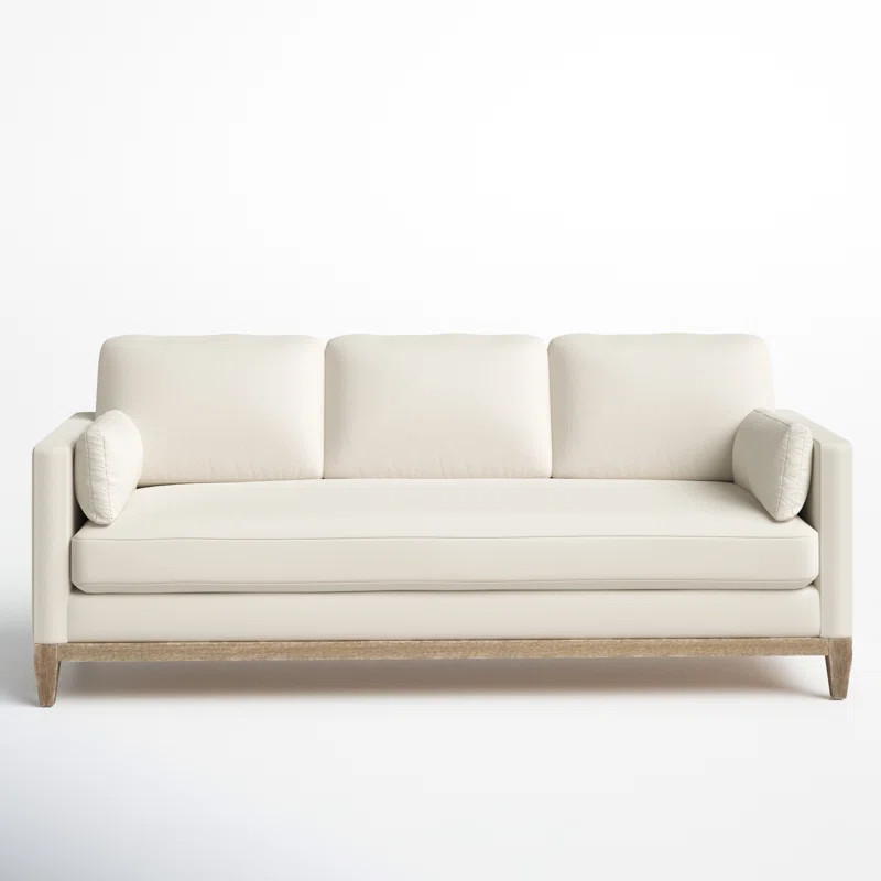 Pera 84'' Velvet Square Arm Sofa with Reversible Cushions | Wayfair Professional