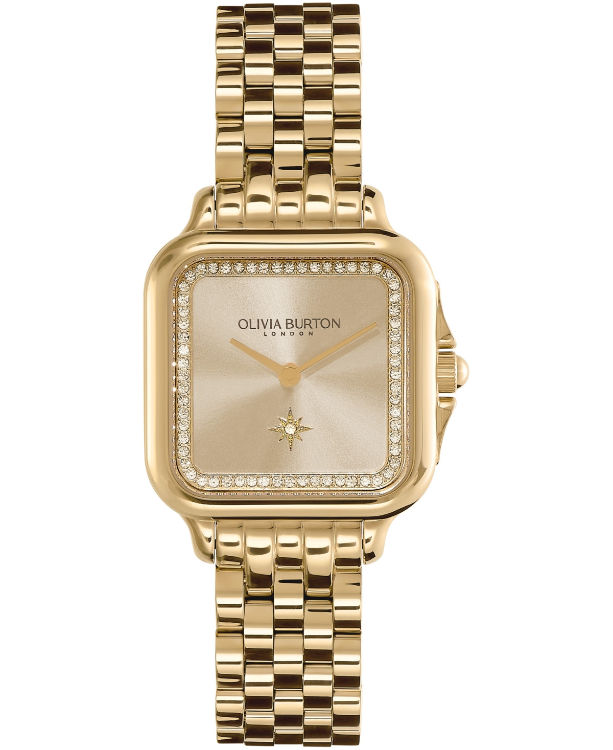 Olivia Burton Women's Grosvenor Soft Square Gold-Tone Stainless Steel Bracelet Watch 28mm - Gold | Macy's