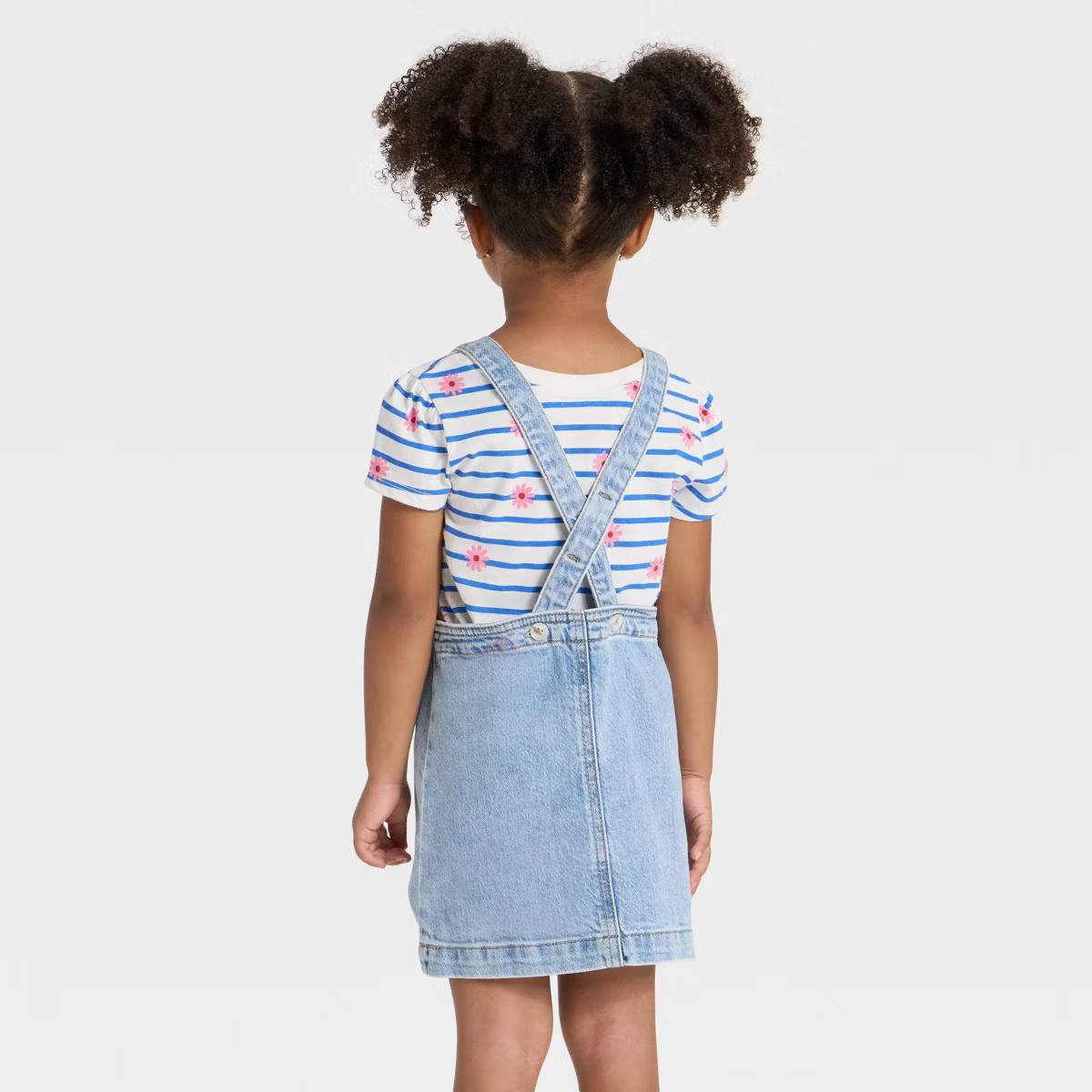 Toddler Girls' Denim Skirtalls - Cat & Jack™ Light Wash 5T | Target
