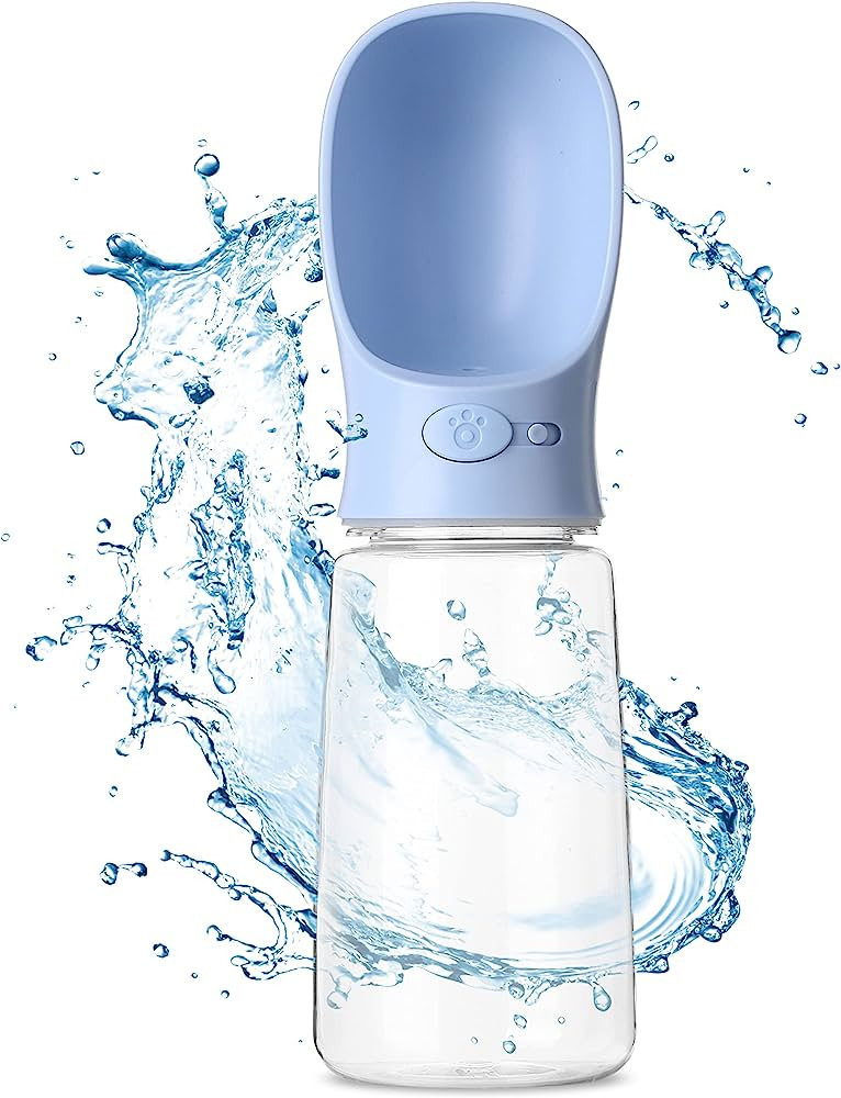 Mr. Pen- Dog Water Bottle, 19oz, Blue, Dog Water Bowl Dispenser, Water Dispenser for Dogs, Portab... | Amazon (US)