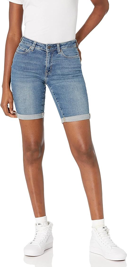 Amazon Essentials Women's 9" Denim Mid-Rise Bermuda Shorts | Amazon (US)
