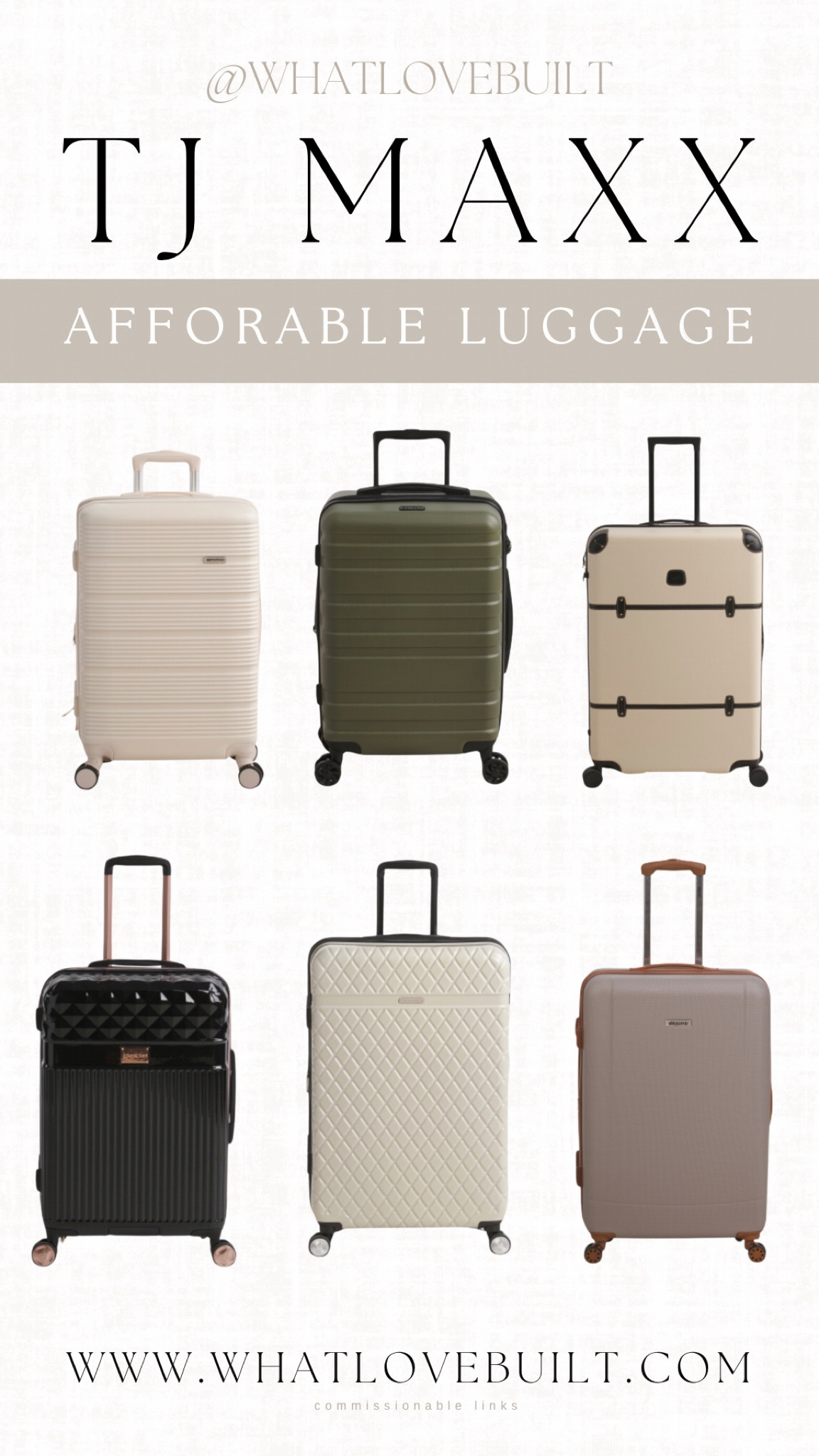 Affordable Travel Luggage from
TJ Maxx

#travel #luggage #vacation #tjmaxx #marshalls

#LTKfindsunder100 #LTKitbag #LTKtravel