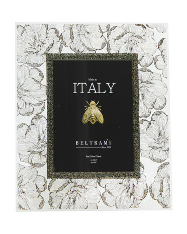 Made In Italy 5x7 Wild Roses Gilded Glass Tabletop Picture Frame | TJ Maxx